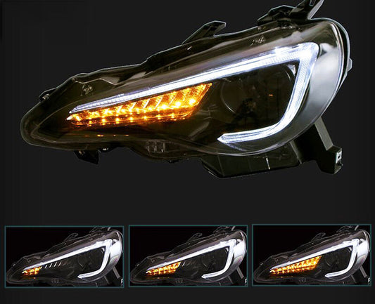 VLAND 3D LED DRL Projector Headlights Fit For Toyota 86 GTS For Subaru BRZ 2012-2020