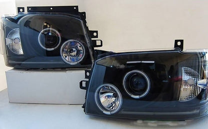Black CCFL Angel Eyes Projector Headlights Fit For Toyota Hiace Van 2004-2010