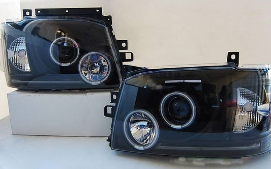 Black CCFL Angel Eyes Projector Headlights Fit For Toyota Hiace Van 2004-2010