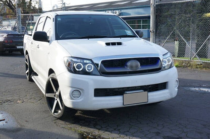 Black CCFL Angel-Eyes Projector Headlights Fit For Toyota Hilux SR5 2005-2010