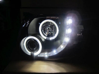 Black CCFL DRL Projector Headlights Fit For Toyota Hiace Van 2011-2014