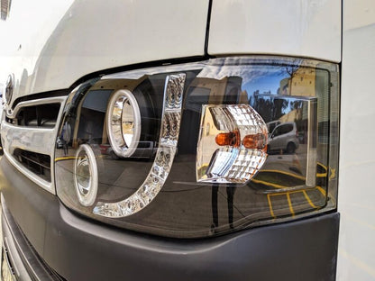 Black CCFL DRL Projector Headlights Fit For Toyota Hiace Van 2011-2014