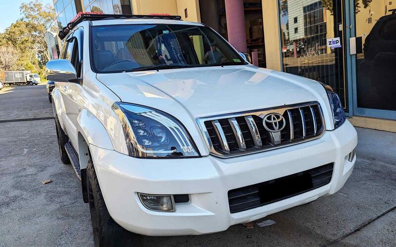 3D Demon Eye Full LED Sequential Blinker Headlights Fit For TOYOTA PRADO FJ120 2003-2009