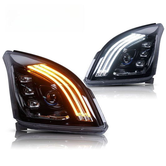 3D Demon Eye Full LED Sequential Blinker Headlights Fit For TOYOTA PRADO FJ120 2003-2009