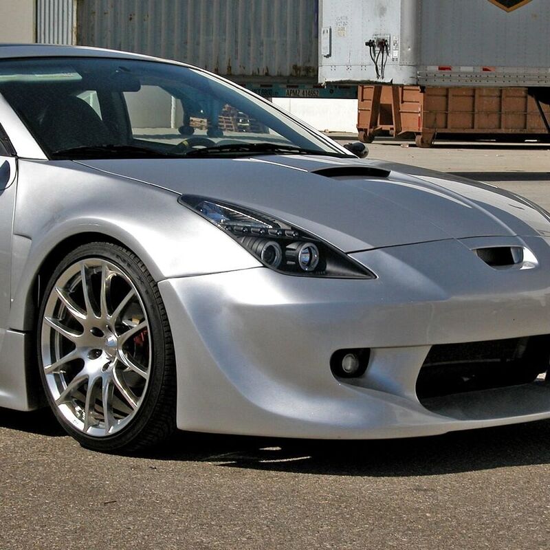 Black LED Angel-Eyes Projector Head Lights Fit For Toyota Celica SS2 1999-2005