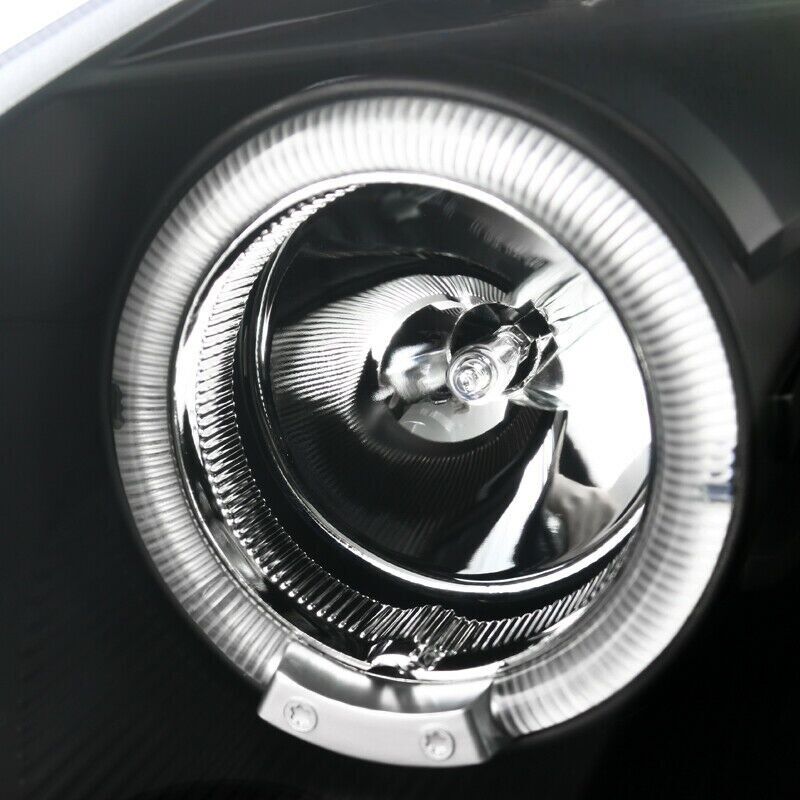 Black LED Angel-Eyes Projector Head Lights Fit For Toyota Celica SS2 1999-2005