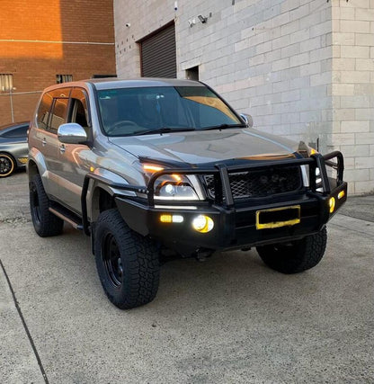 3D LED DRL Dual Projector Head Lights Fit For Toyota Prado FJ120 2003-2009
