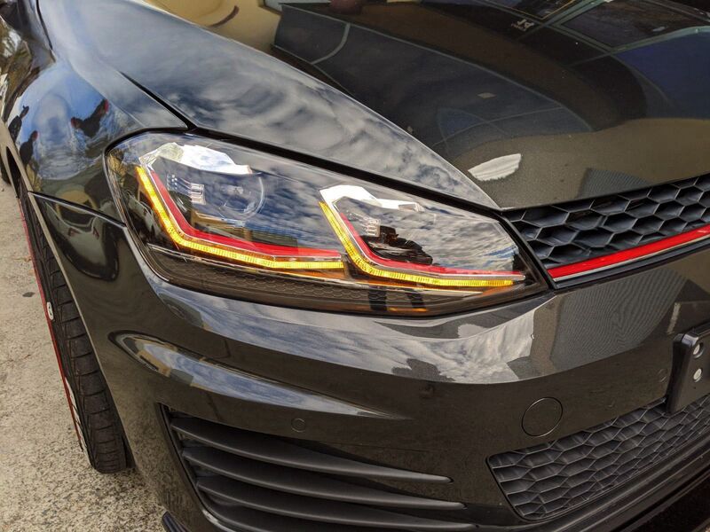R Style DRL LED Projector Headlights LED Indicator Fit For VW Golf 7 MK7 TDI GTI 2013-2018