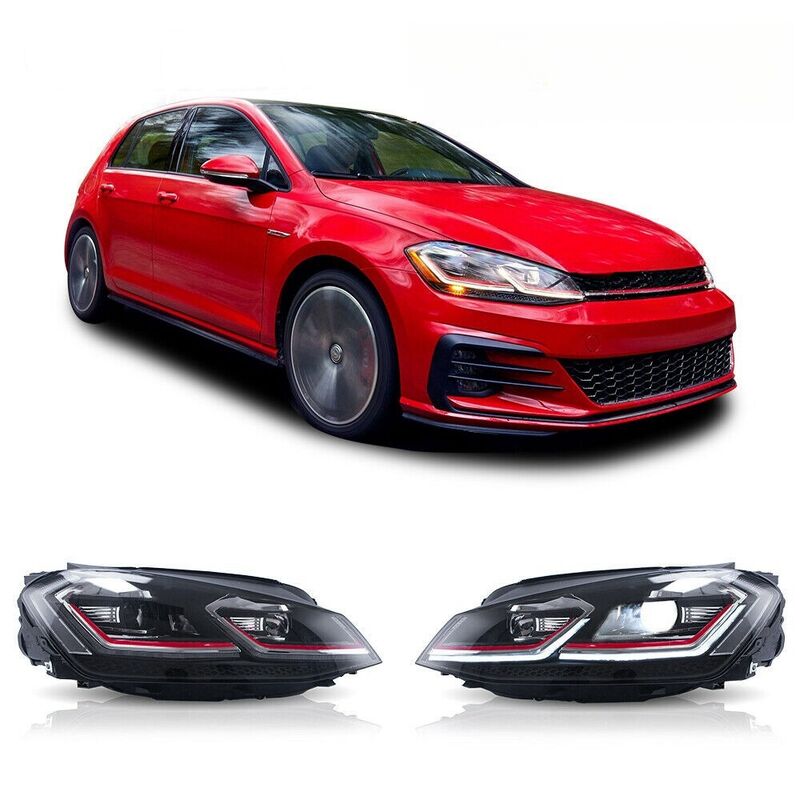 R Style DRL LED Projector Headlights LED Indicator Fit For VW Golf 7 MK7 TDI GTI 2013-2018