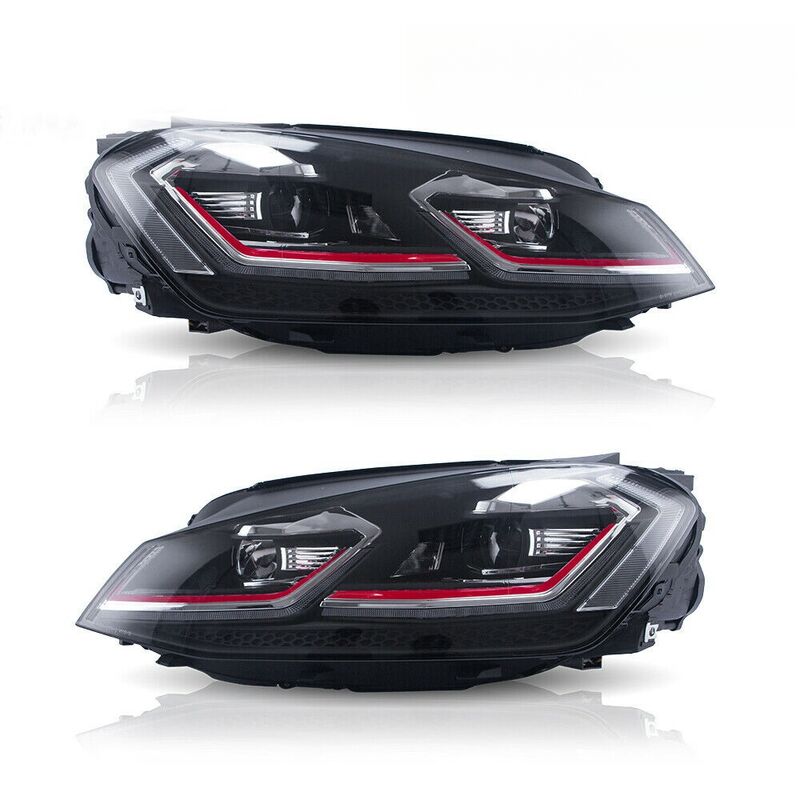 R Style DRL LED Projector Headlights LED Indicator Fit For VW Golf 7 MK7 TDI GTI 2013-2018