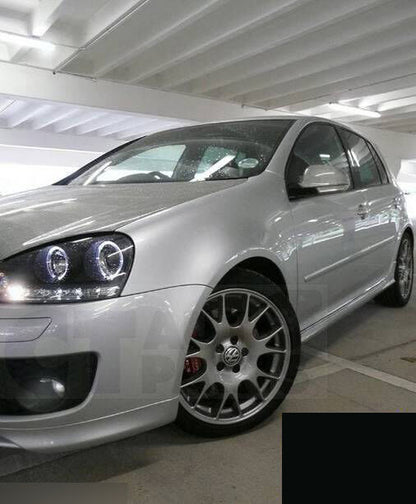 Black LED DRL Angel Eyes Projector Head Lights Fit For VW Golf V TDI GTI 2003-2008