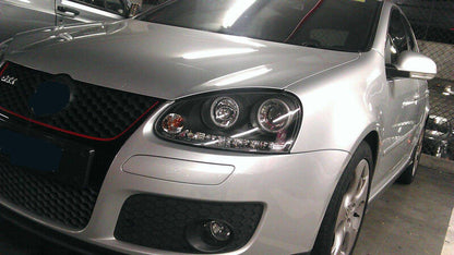 Black LED DRL Angel Eyes Projector Head Lights Fit For VW Golf V TDI GTI 2003-2008
