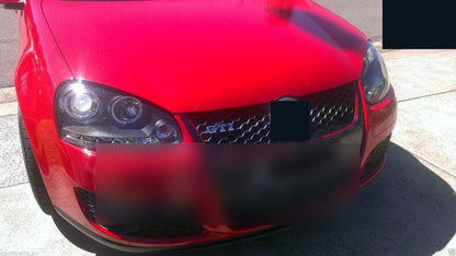 Black LED DRL Angel Eyes Projector Head Lights Fit For VW Golf V TDI GTI 2003-2008