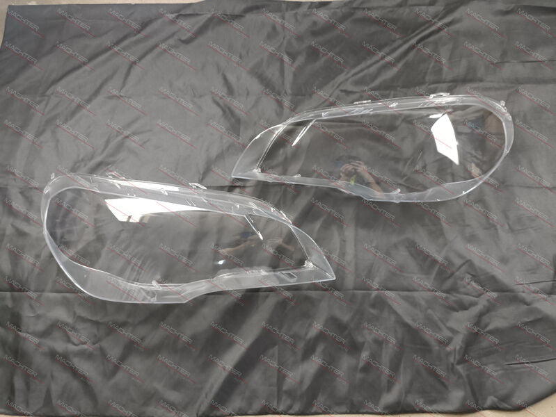 Pair Of Headlight Lens Lamp Cover Lampshade Fit For BMW X5 E70 2008-2013