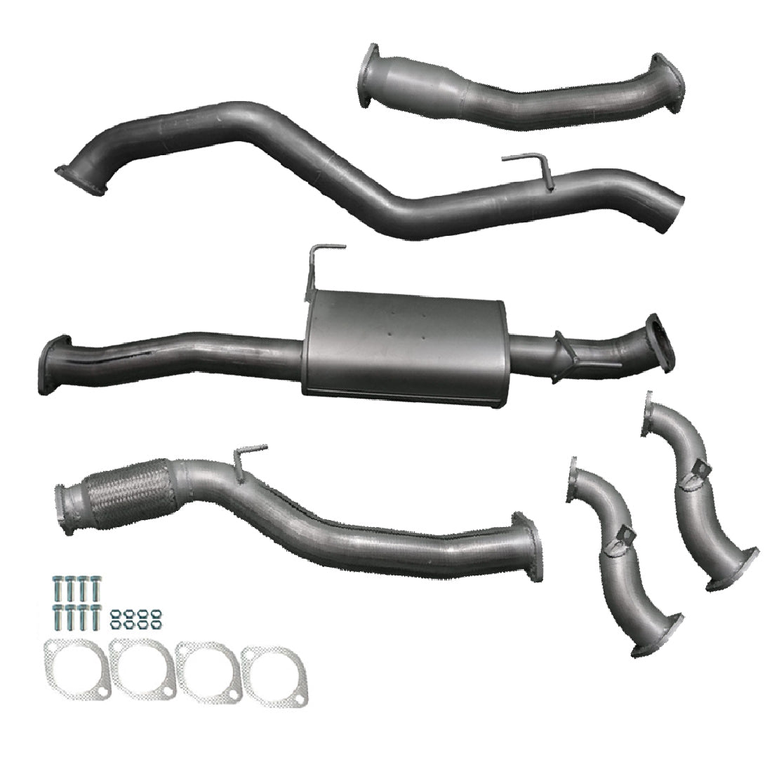 #Raw Aluminised Steel, #With Cat & Muffler