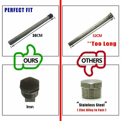 3 x Suburban Hot Water Heater Service 30cm Anode Rod For Caravan RV Motorhome