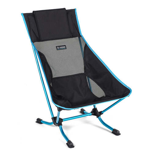 Beach Chair Black with Cyan Blue Frame