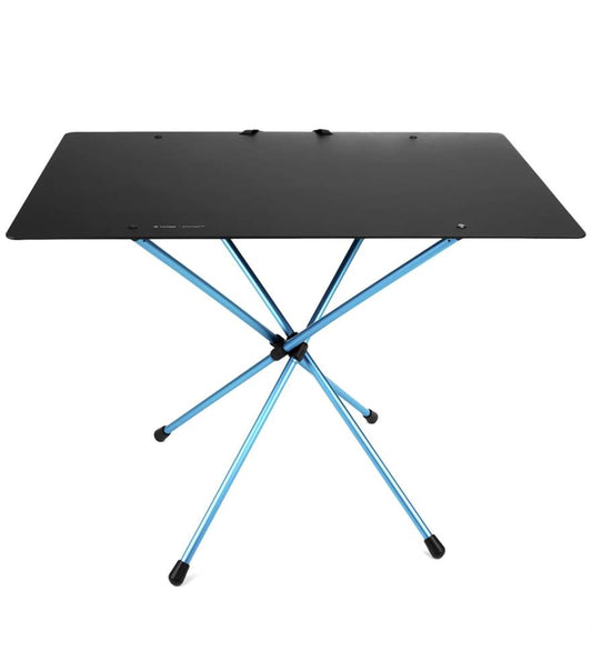 Cafe Table Wide Black with Cyan Blue Frame