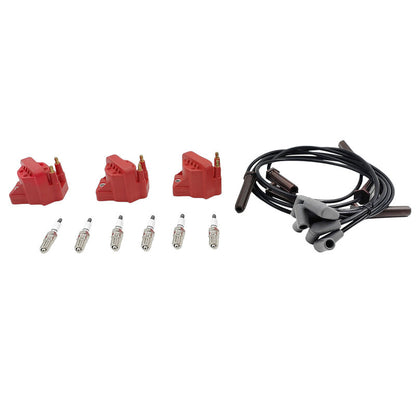 3 Pack Ignition Coil + 6 x Leads Fit For Holden Commodore VP VR VS VT VX VY V6 3.8L