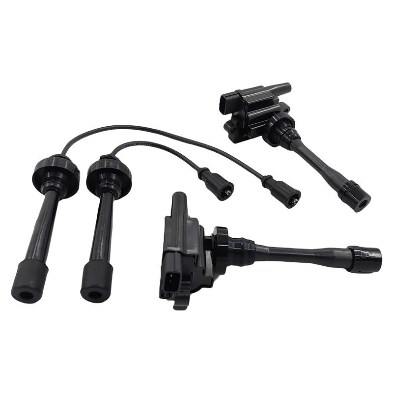 Ignition Coils Spark Plug Leads Service Kit Fit For Mitsubishi Lancer CE CG CH Outlander ZE 4 Cylinder 16V