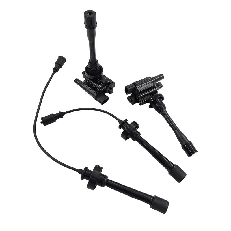 Ignition Coils Spark Plug Leads Service Kit Fit For Mitsubishi Lancer CE CG CH Outlander ZE 4 Cylinder 16V