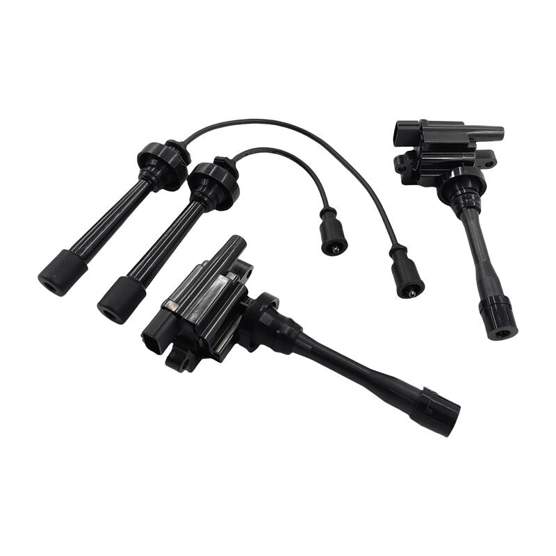Ignition Coils Spark Plug Leads Service Kit Fit For Mitsubishi Lancer CE CG CH Outlander ZE 4 Cylinder 16V