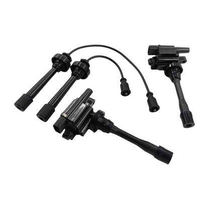 Ignition Coils Spark Plug Leads Service Kit Fit For Mitsubishi Lancer CE CG CH Outlander ZE 4 Cylinder 16V