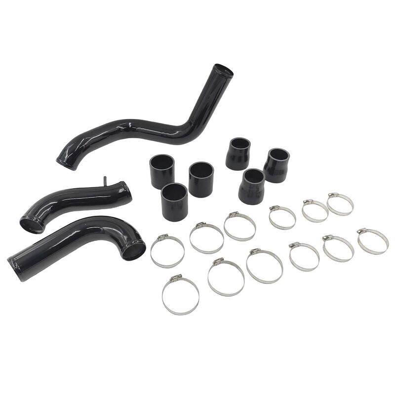 Intercooler Piping Kit With Joints & Clamps Black Fit For Nissan Navara D40 Turbo 2.5L YD25DDTI Engine 2005-2014