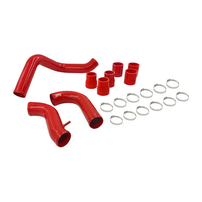 Intercooler Piping Kit With Joints & Clamps Red Fit For Nissan Navara D40 Turbo 2.5L YD25DDTI Engine 2005-2014
