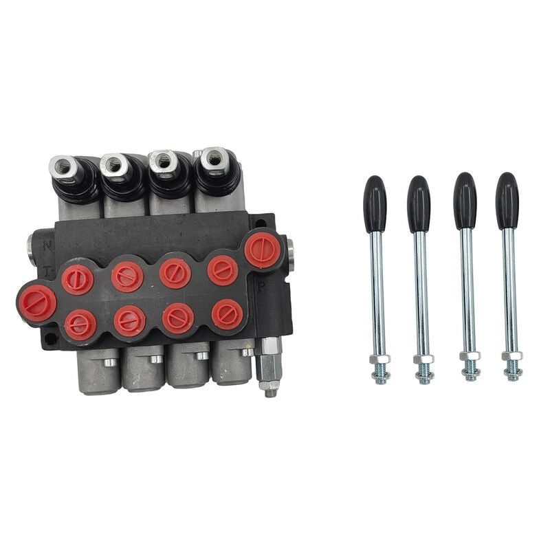 4 Spool P40 Hydraulic Directional Control Valve Fit For Tractor Loader Wood Chipper Excavator Forklift