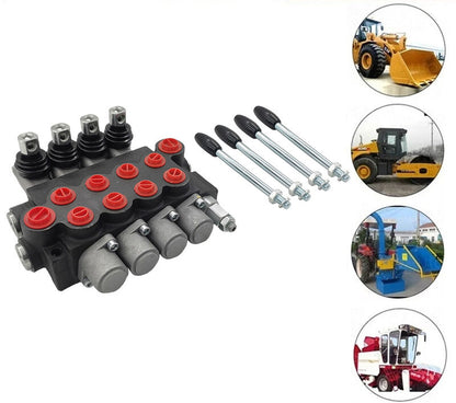 4 Spool P40 Hydraulic Directional Control Valve Fit For Tractor Loader Wood Chipper Excavator Forklift