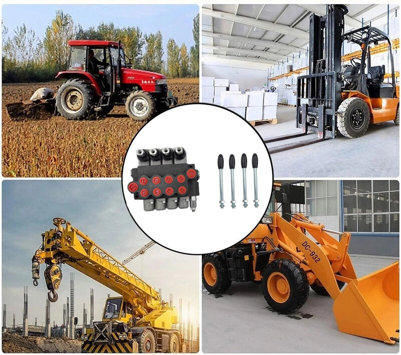 4 Spool P40 Hydraulic Directional Control Valve Fit For Tractor Loader Wood Chipper Excavator Forklift