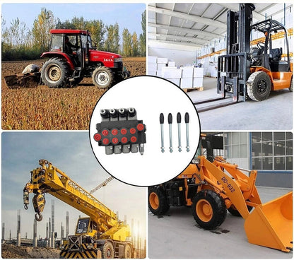 4 Spool P40 Hydraulic Directional Control Valve Fit For Tractor Loader Wood Chipper Excavator Forklift