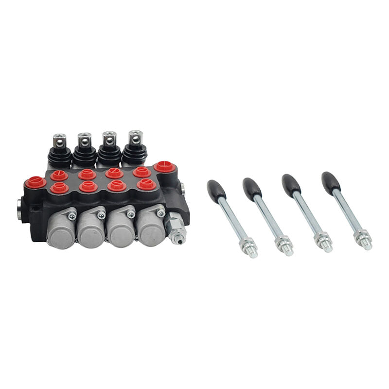 4 Spool P40 Hydraulic Directional Control Valve Fit For Tractor Loader Wood Chipper Excavator Forklift