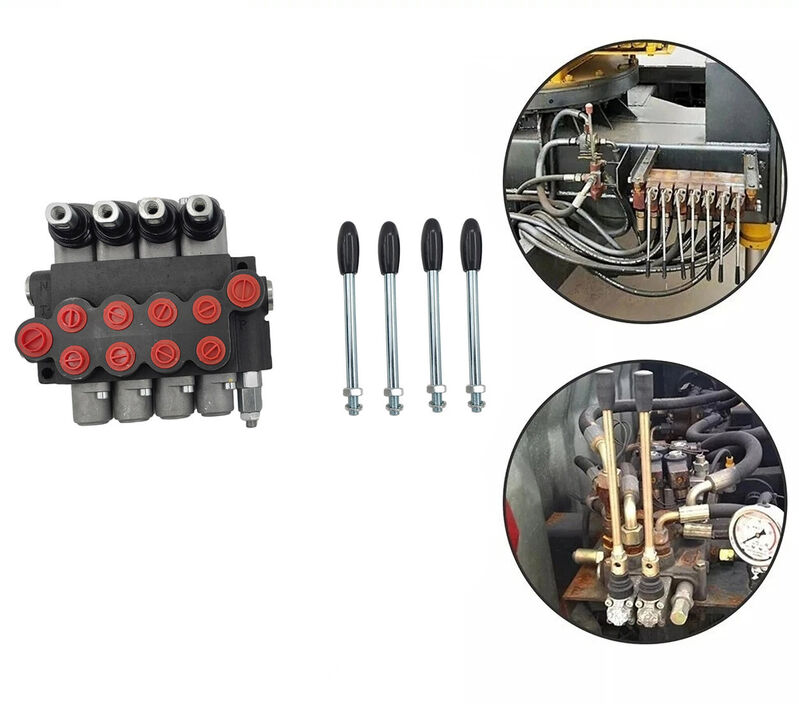 4 Spool P40 Hydraulic Directional Control Valve Fit For Tractor Loader Wood Chipper Excavator Forklift