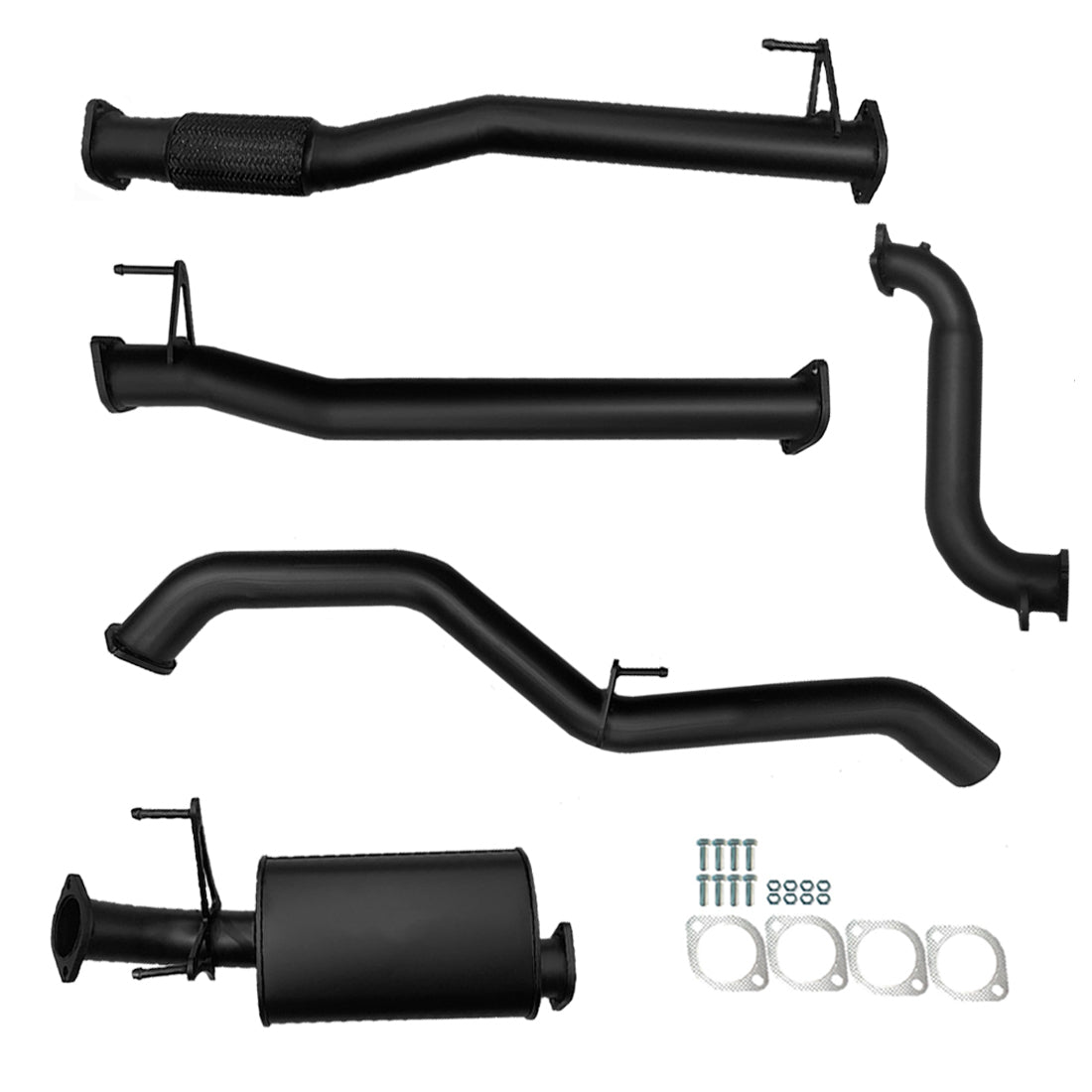 #Black - Aluminised Steel, #No Cat & Muffler