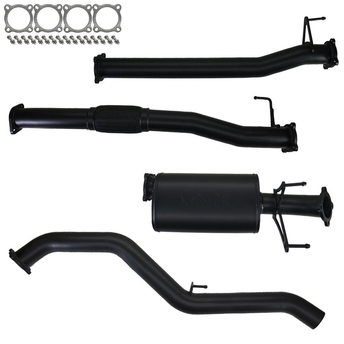 #Black - 409 Stainless Steel, #Muffler