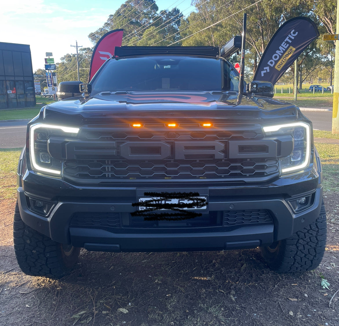 Ford Ranger RA 2022+ Bonnet LED Brackets (SHORT) LB-057-S SKU: LB-057-S