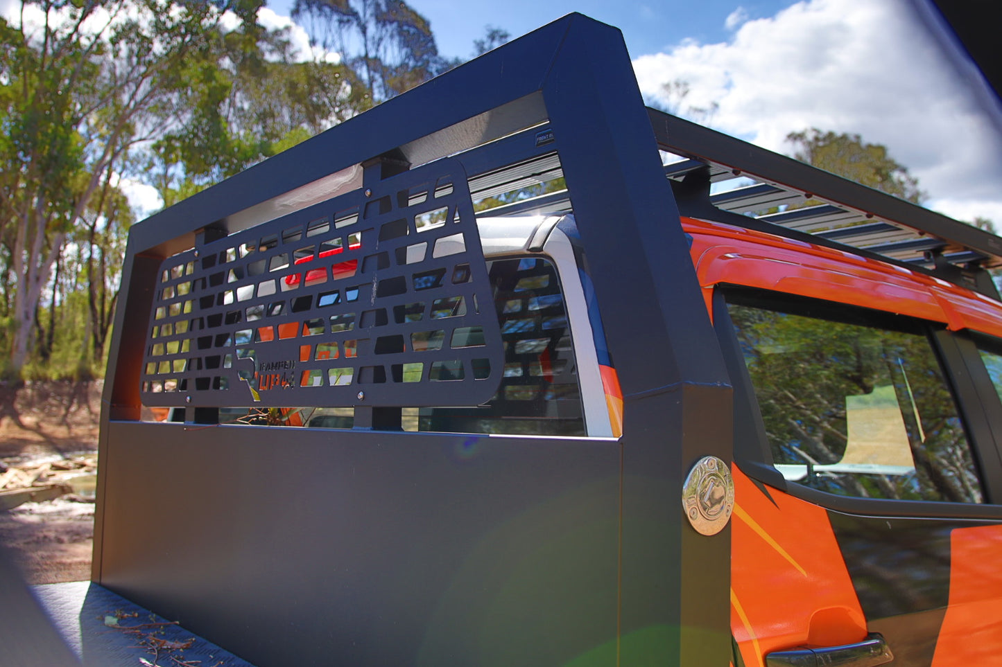 RAMPED UP 4X4 COMPLETE ALUMINIUM 1800mm TRAY WITH 1700mm Trundle (MATT BLACK)