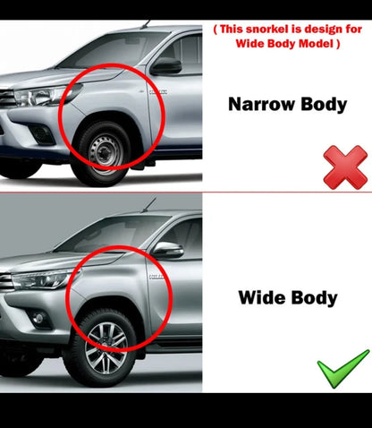 2015-2023 TOYOTA HILUX SNORKEL  2.4L & 2.8L TURBO DIESEL D-40