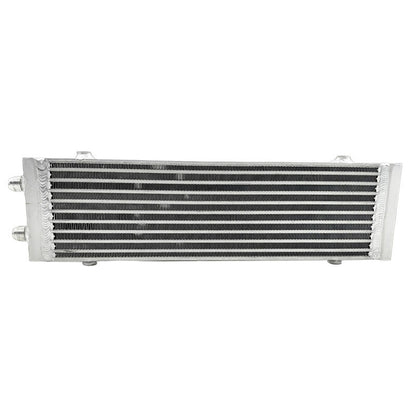Oil Cooler Universal Dual Pass Bar & Plate 18.5 x 5.5 x 1.58 Core Large Silver 01EGB052ASL