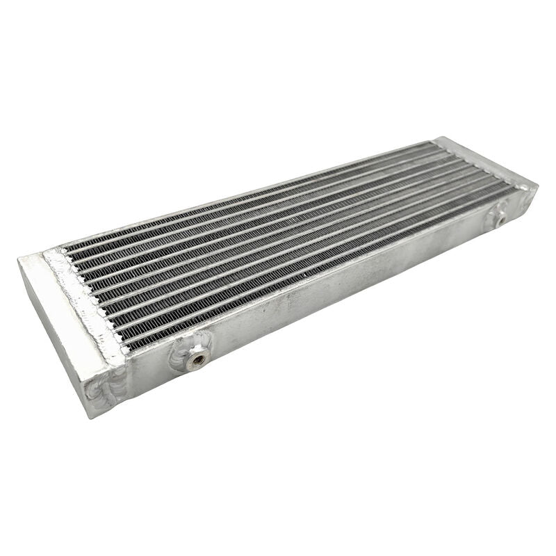 Oil Cooler Universal Dual Pass Bar & Plate 18.5 x 5.5 x 1.58 Core Large Silver 01EGB052ASL