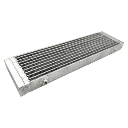 Oil Cooler Universal Dual Pass Bar & Plate 18.5 x 5.5 x 1.58 Core Large Silver 01EGB052ASL