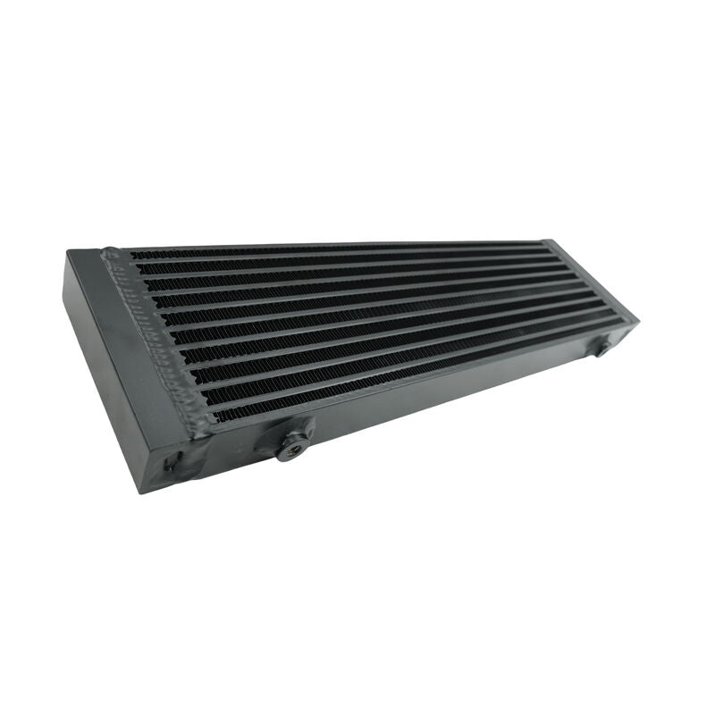 Universal Dual Pass Bar & Plate Oil Cooler 18.5"x5.5"x1.58" Core Black Large 01EGB052ASL
