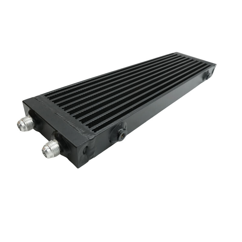 Universal Dual Pass Bar & Plate Oil Cooler 18.5"x5.5"x1.58" Core Black Large 01EGB052ASL