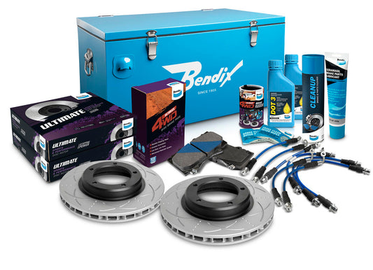 Front 0" Brake Upgrade Kit to suit Toyota Land Cruiser 76, 78, 79 Series 2016-on with Dual Channel ABS & VSC