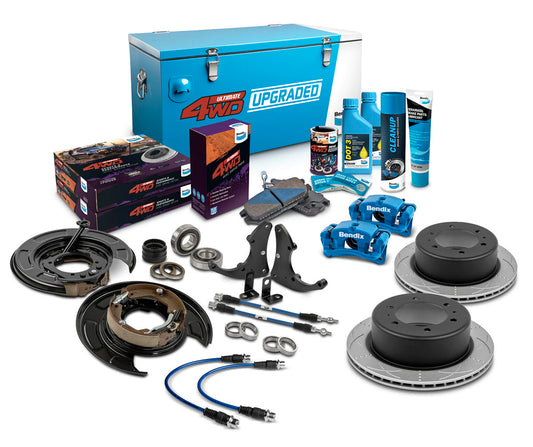 Rear 0" 4WD Drum Upgrade Kit to suit Toyota Hilux KUN26 & GGN25 up to 07/2008 requires 15" wheels or larger, with VSC