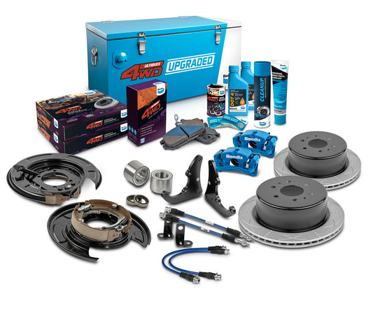 Rear 0" 4WD Drum Upgrade Kit to suit Nissan Navara D23/NP300 2015-on requires 15" wheels or larger