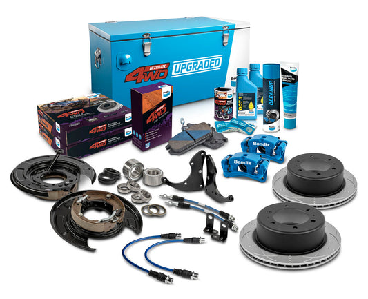 Rear 0" 4WD Drum Upgrade Kit to suit Toyota Hilux KUN26 to 2008 & GGN25 08/2008-2015 requires 15" wheels or larger, with VSC