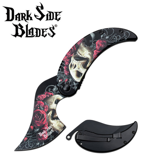 Dark Side Blades - Skull & Rose Pocket knife